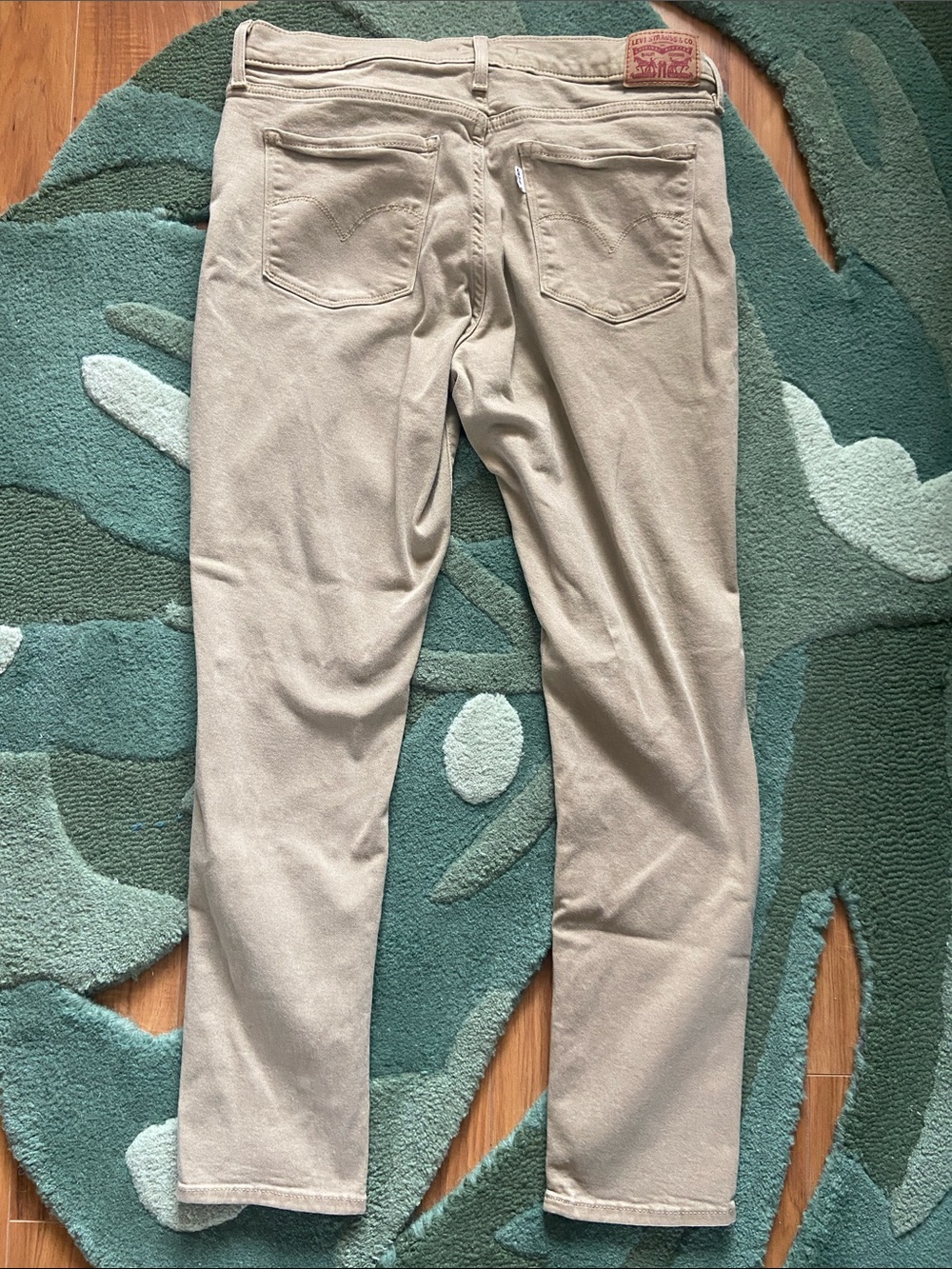 Levi's Shaping Skinny Button-Fly Jeans Pants Beige 31 Good Condition